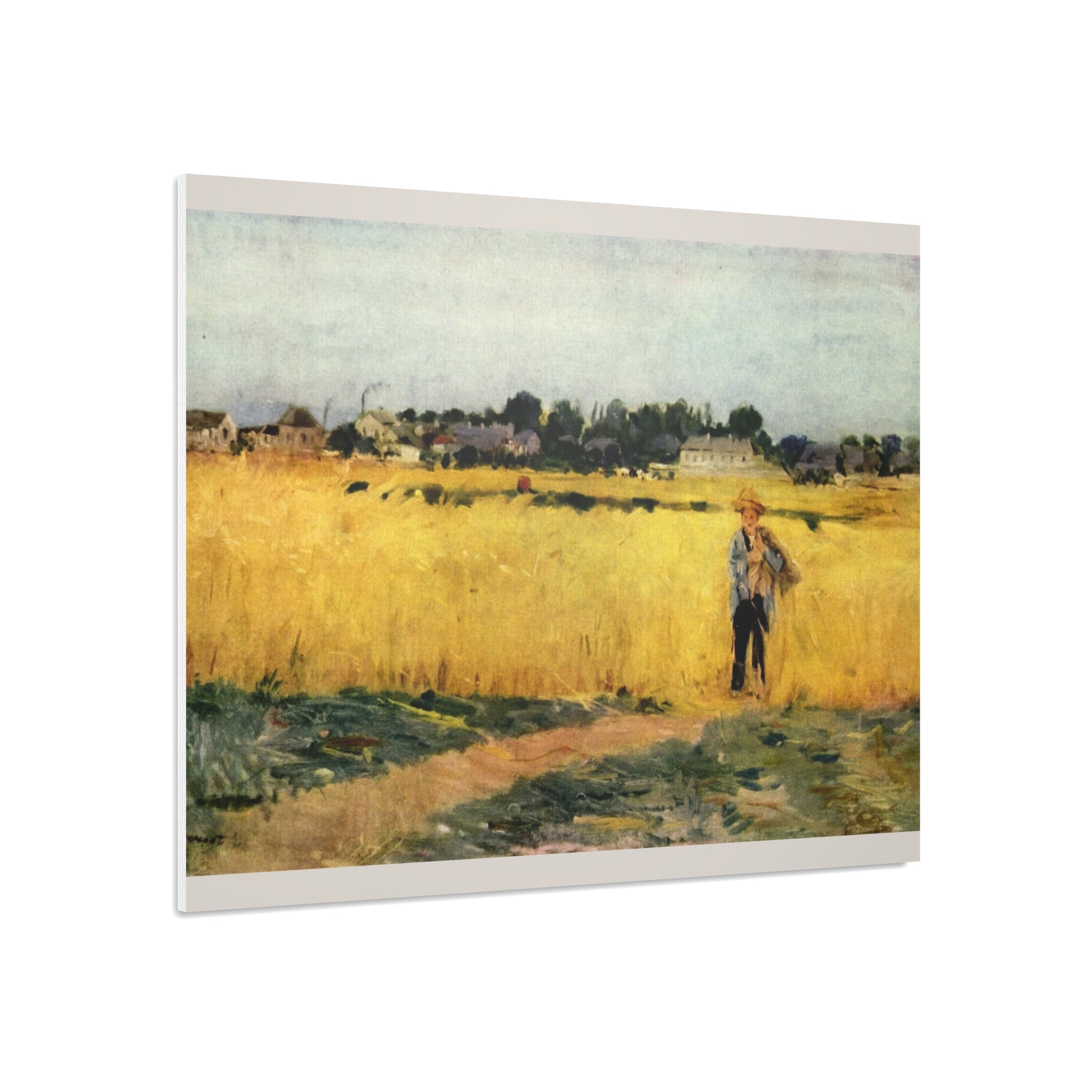 Rural Wheat Field Art Foam Board — Vintage Landscape Wall Decor