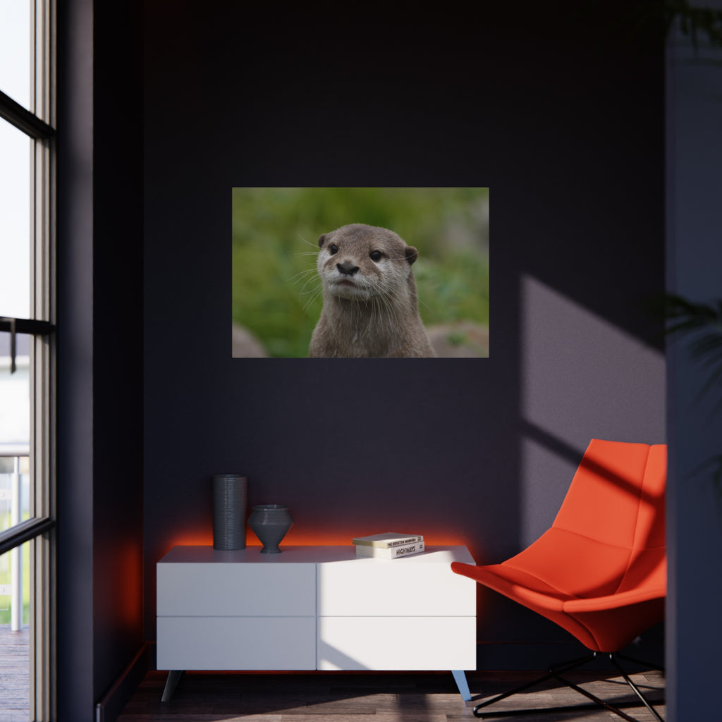 Otter Portrait Foam Board — Cute Wildlife Wall Art for Home or Nursery