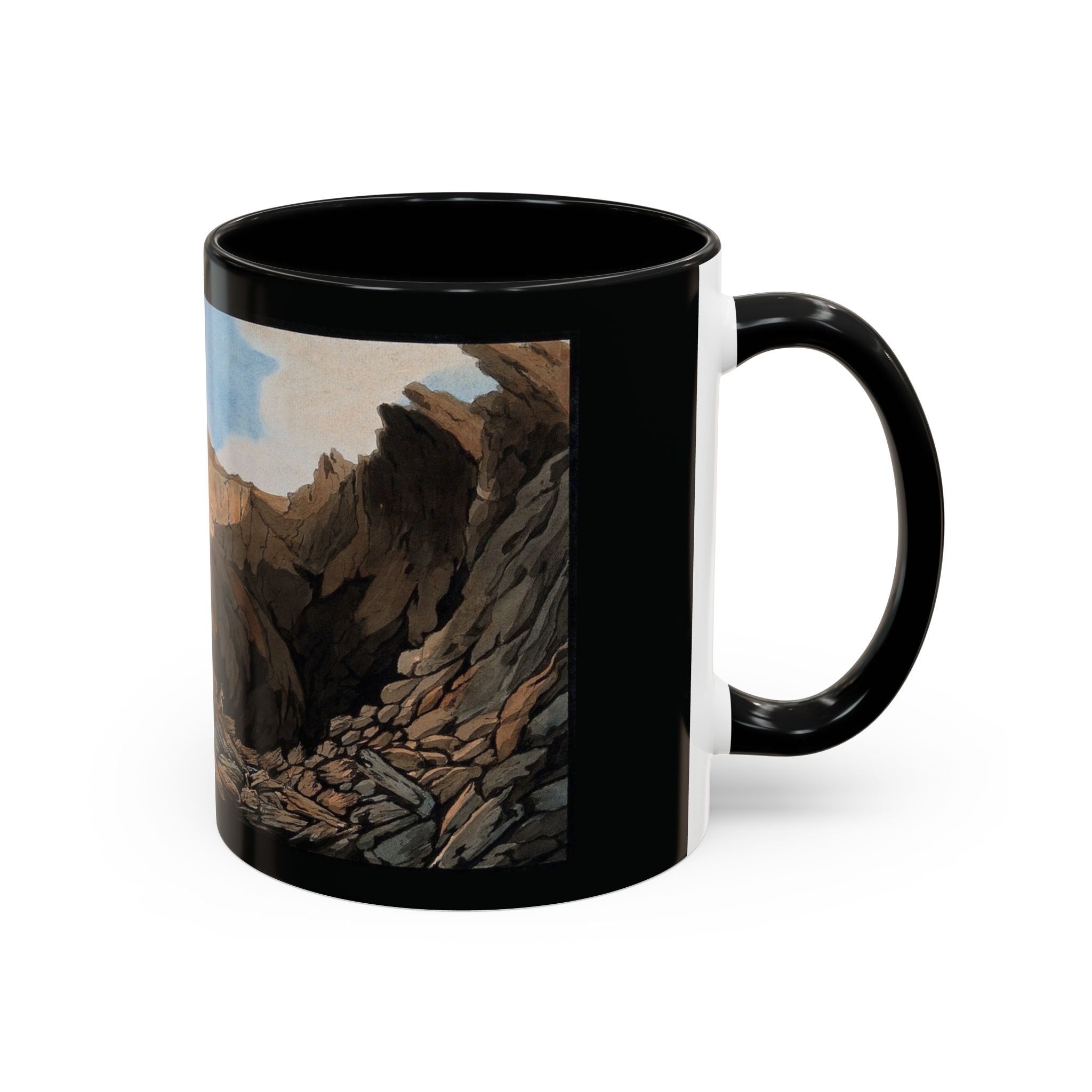 Scenic Mountain Landscape Coffee Mug — Vintage Canyon Art Accent Mug (11/15oz)