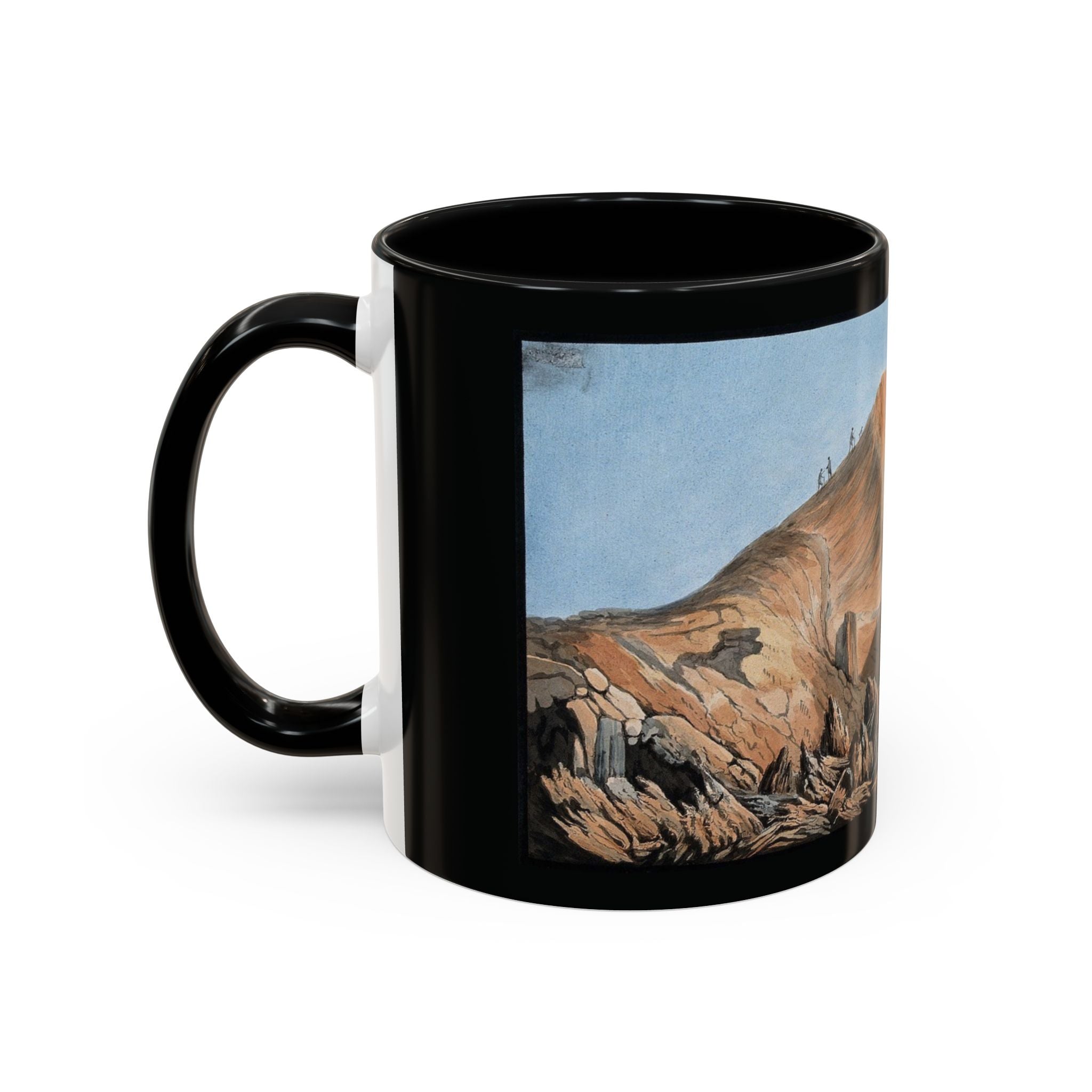 Scenic Mountain Landscape Coffee Mug — Vintage Canyon Art Accent Mug (11/15oz)