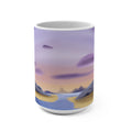 15oz Among the Isles Mug — Purple Beach Landscape Coffee Cup