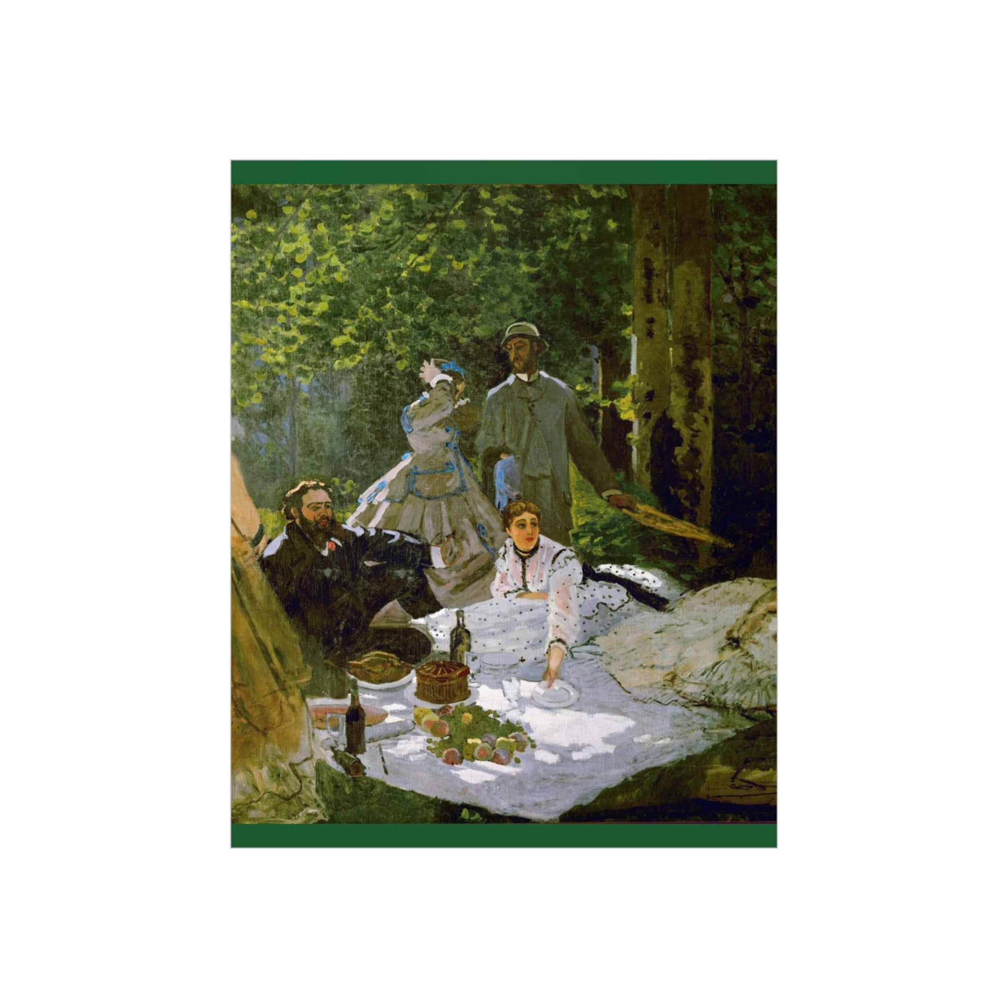 Impressionist Picnic Foam Board Wall Art — Classic Monet-Style Painting Print