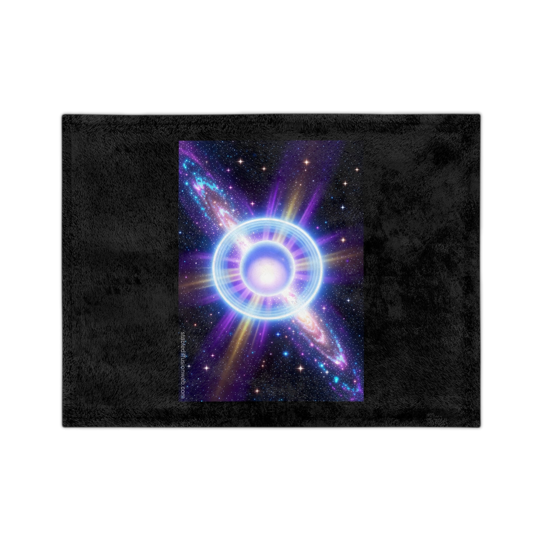 Uranus Velveteen Blanket — Cosmic Orb Microfiber Throw