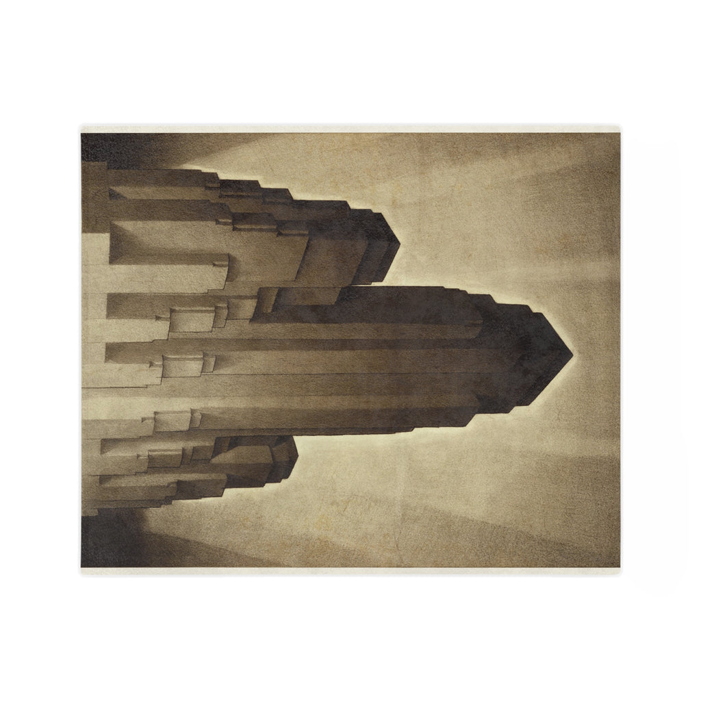 Art Deco Skyscraper Velvet Blanket