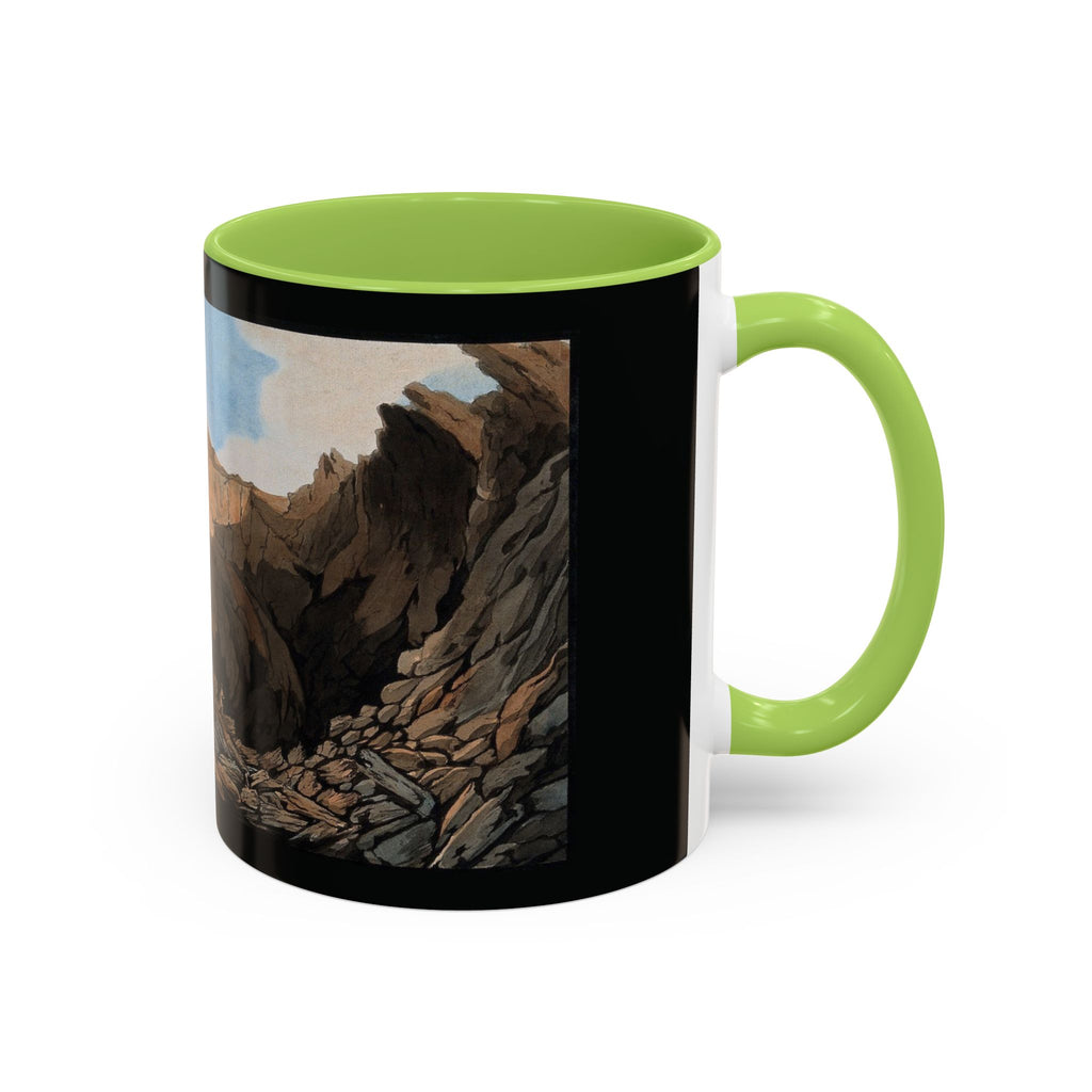 Scenic Mountain Landscape Coffee Mug — Vintage Canyon Art Accent Mug (11/15oz)
