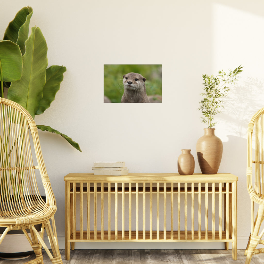 Otter Portrait Foam Board — Cute Wildlife Wall Art for Home or Nursery
