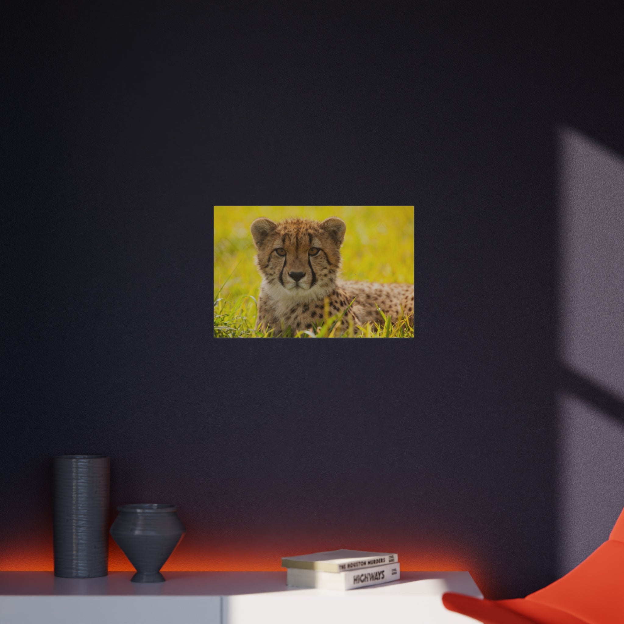 Cheetah Cub Foam Board Print — Wildlife Photography Wall Art