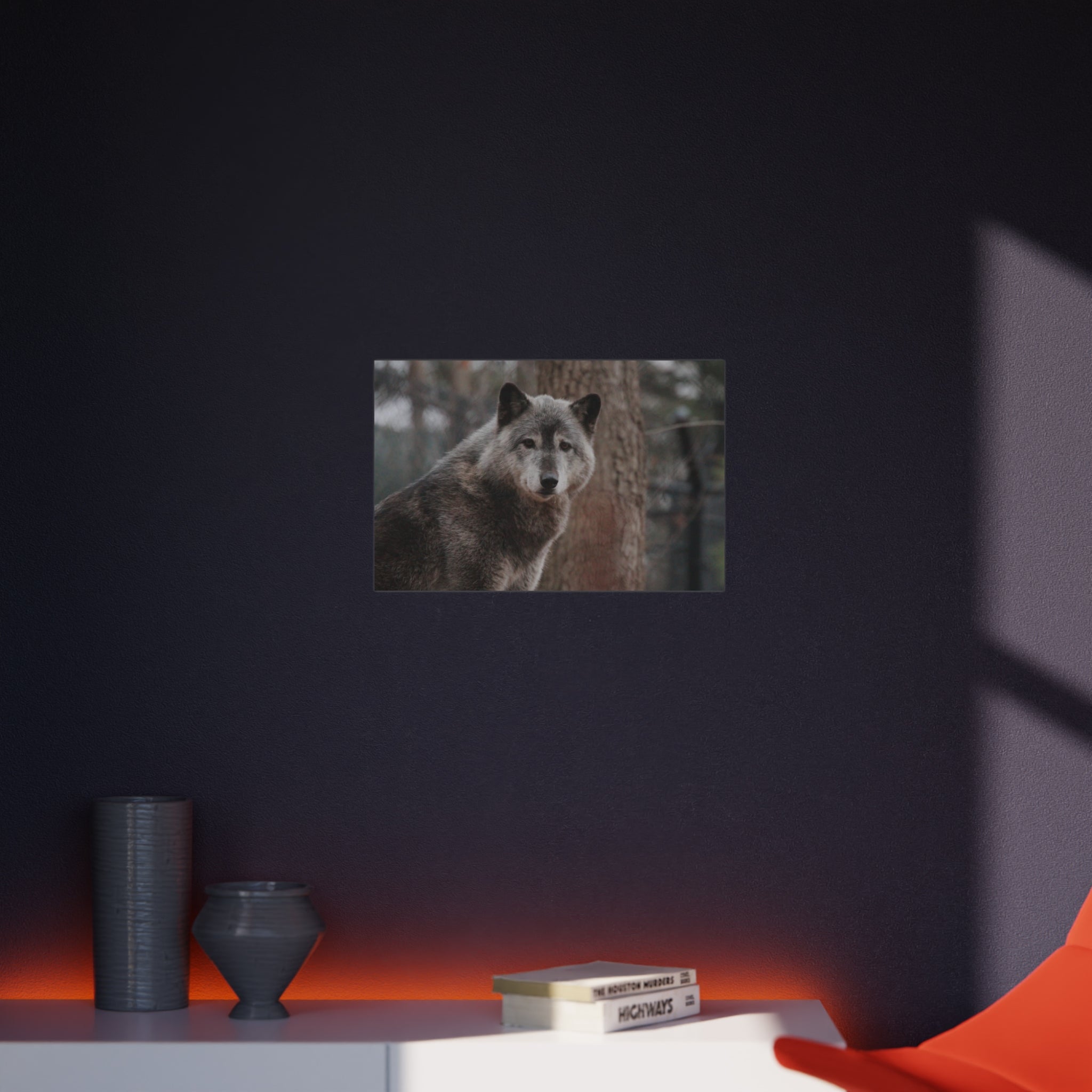 Wolf Portrait Foam Board - Rustic Wildlife Wall Art for Nature Lovers