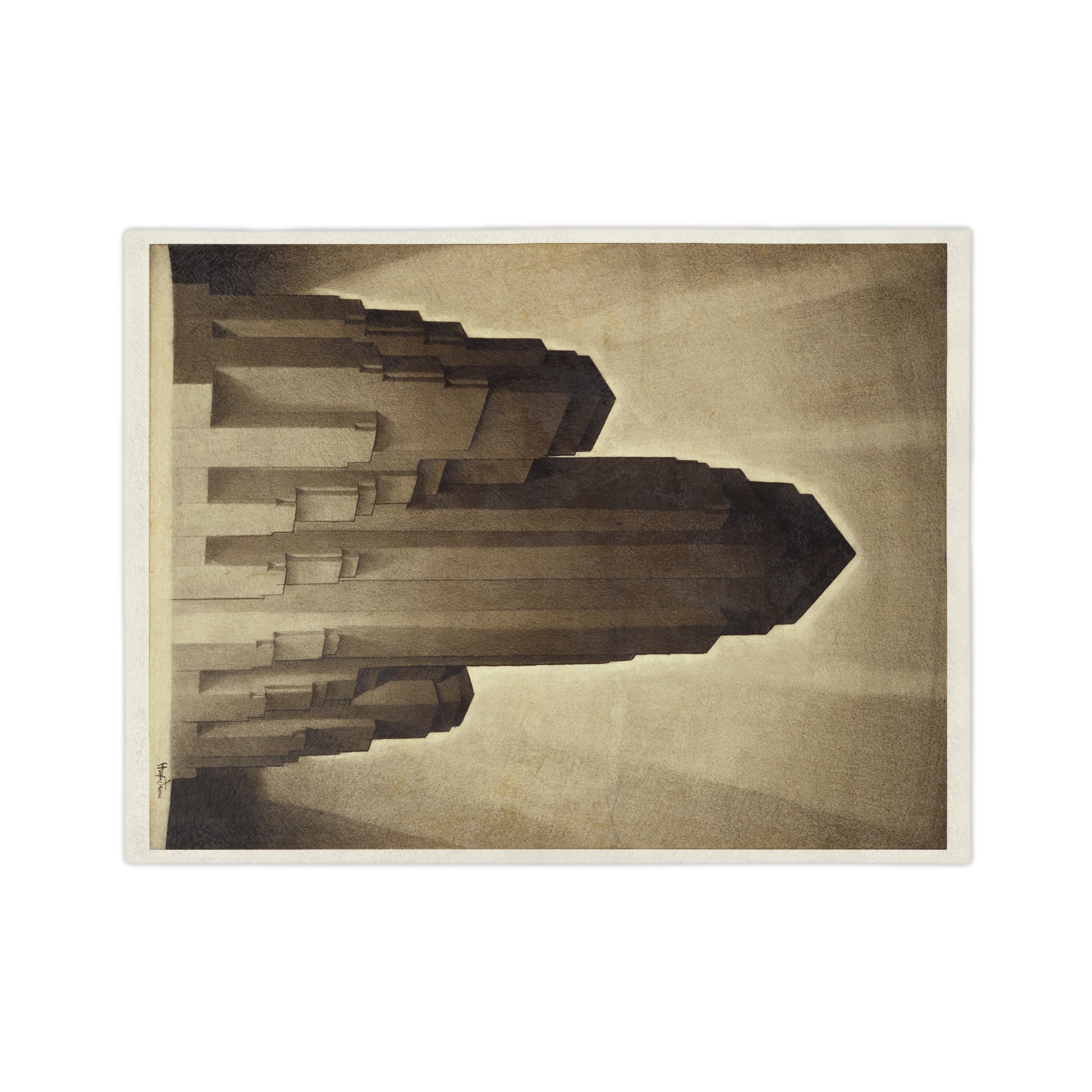 Art Deco Skyscraper Velvet Blanket