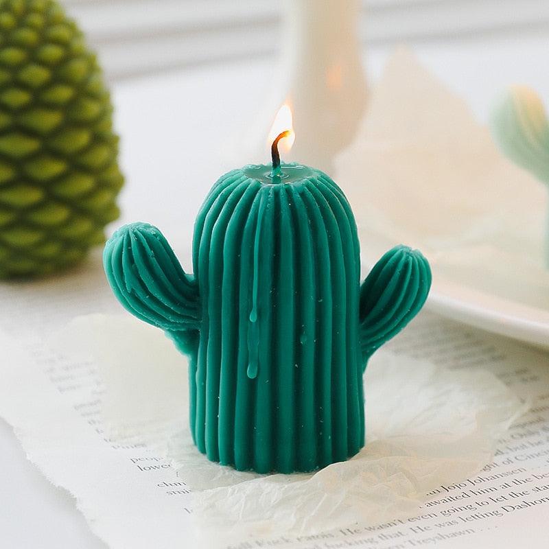 1pc Cactus Candle Handmade Delicate Cactus Candles For Birthday Party Wedding Spa Home Decoration Romantic Cute Soy Wax Aromatherapy Small Scented Relaxing Birthday Wedding Party Gift Home Decor