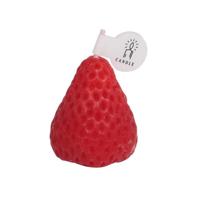 1PC/4PCS Strawberry Decorative Aromatic Candles Strawberry Shaped Scented Candle Mini Soy Wax Candle Small Scented Candle Wax Decorative Candle for Bedroom Bathroom Decoration Parties Soy Wax Scented Candle For Birthday Wedding Candle