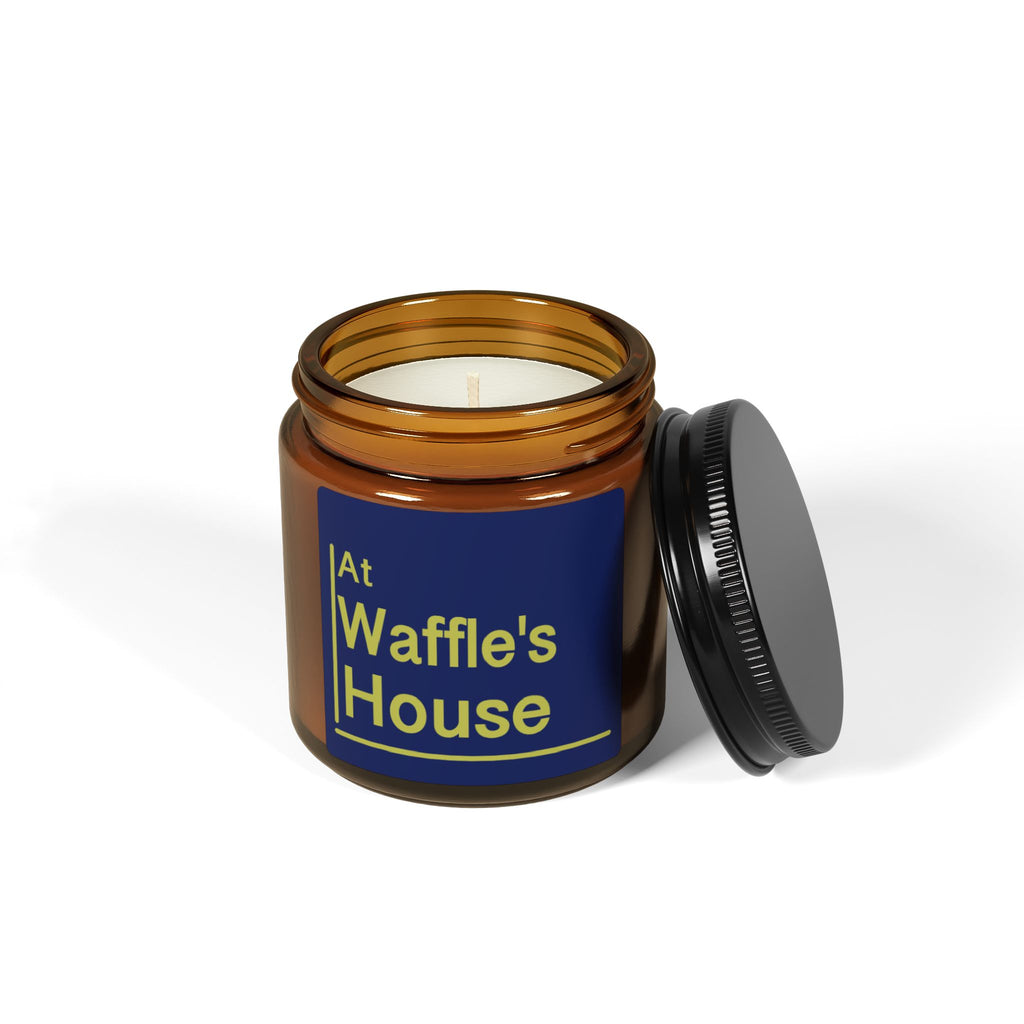 Scented Soy Candle — “At Waffle's House” Amber Jar (Multi-Size)