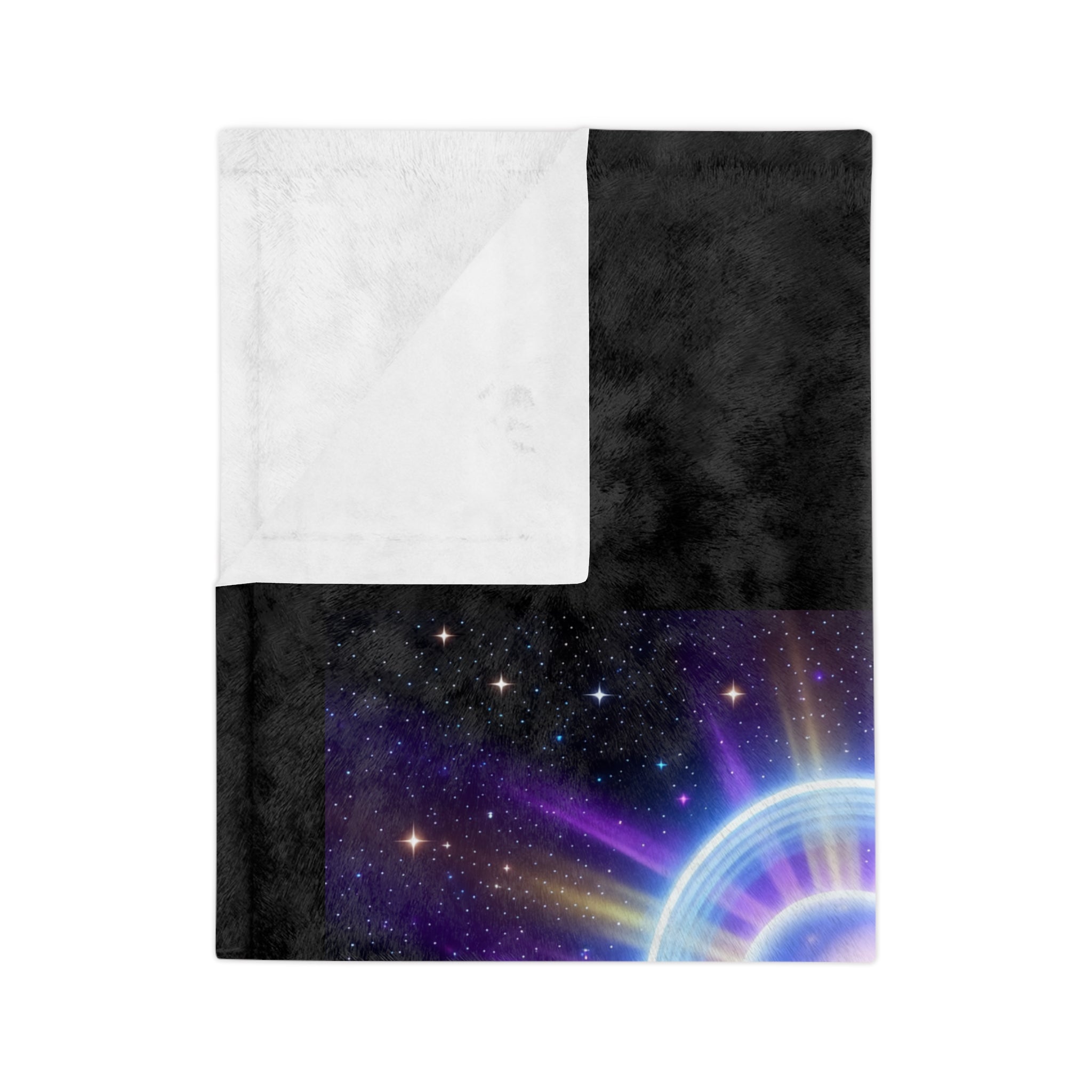 Uranus Velveteen Blanket — Cosmic Orb Microfiber Throw