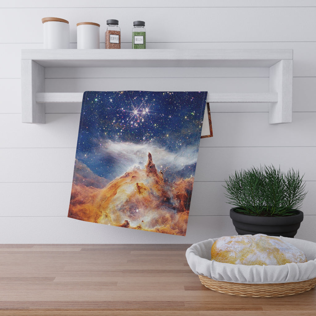 Celestial Nebula Tea Towel — Starfield Kitchen Towel