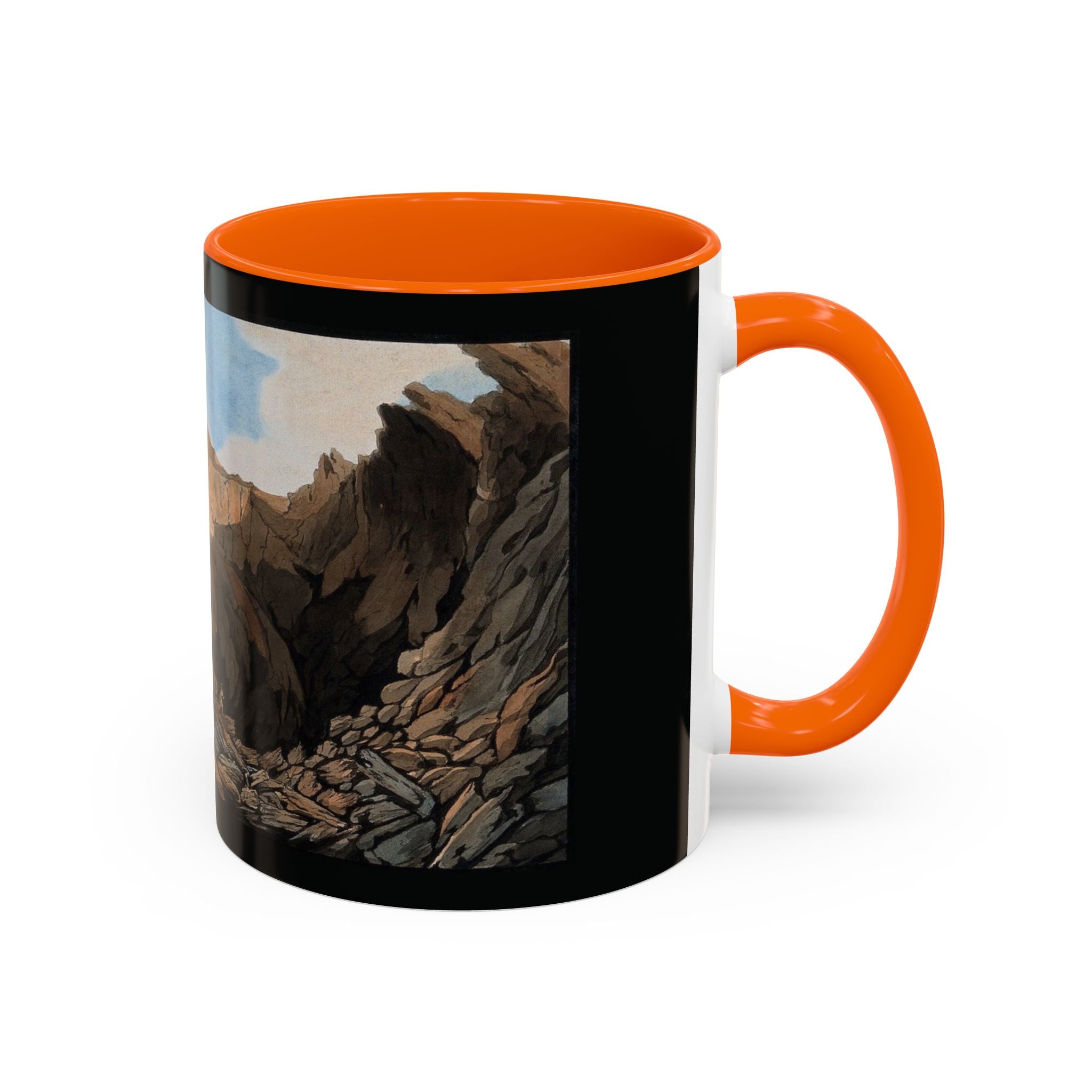 Scenic Mountain Landscape Coffee Mug — Vintage Canyon Art Accent Mug (11/15oz)