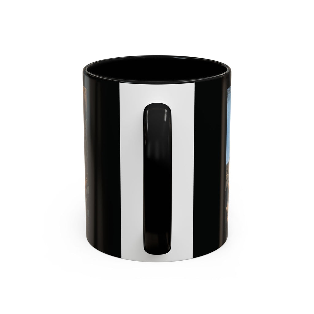 Scenic Mountain Landscape Coffee Mug — Vintage Canyon Art Accent Mug (11/15oz)