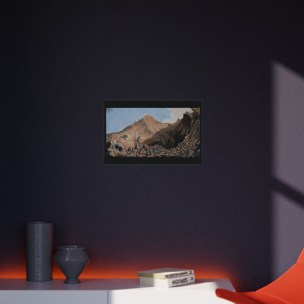 Foam Board - Vintage Mountain Landscape Print