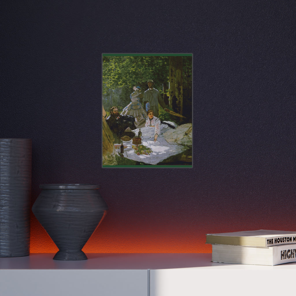 Impressionist Picnic Foam Board Wall Art — Classic Monet-Style Painting Print