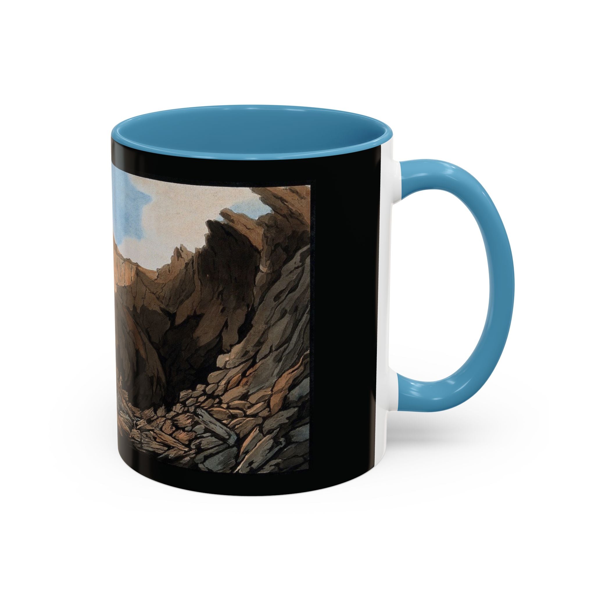 Scenic Mountain Landscape Coffee Mug — Vintage Canyon Art Accent Mug (11/15oz)