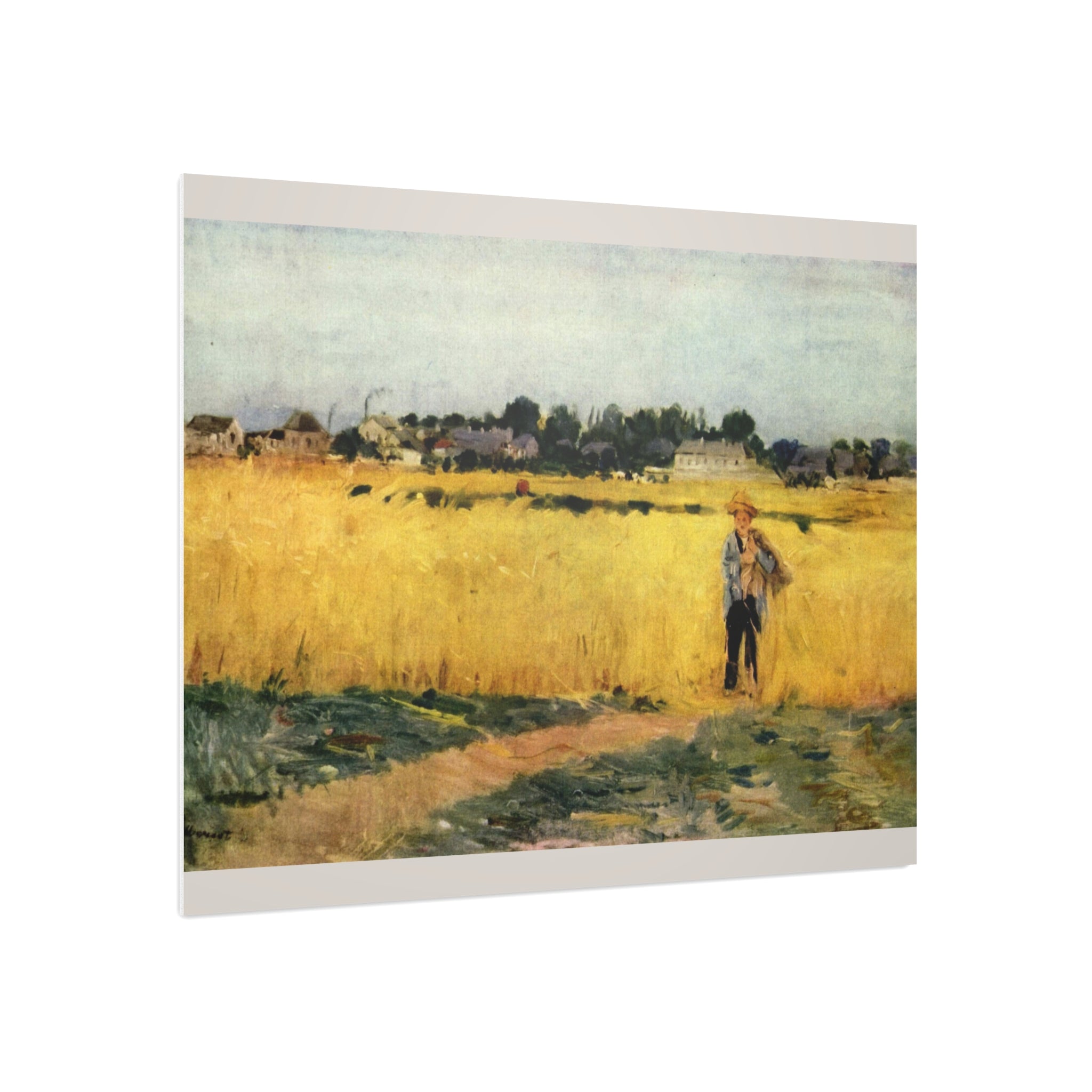 Rural Wheat Field Art Foam Board — Vintage Landscape Wall Decor