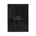 Desert Inkling Velveteen Microfiber Blanket — Soft Black Logo Throw