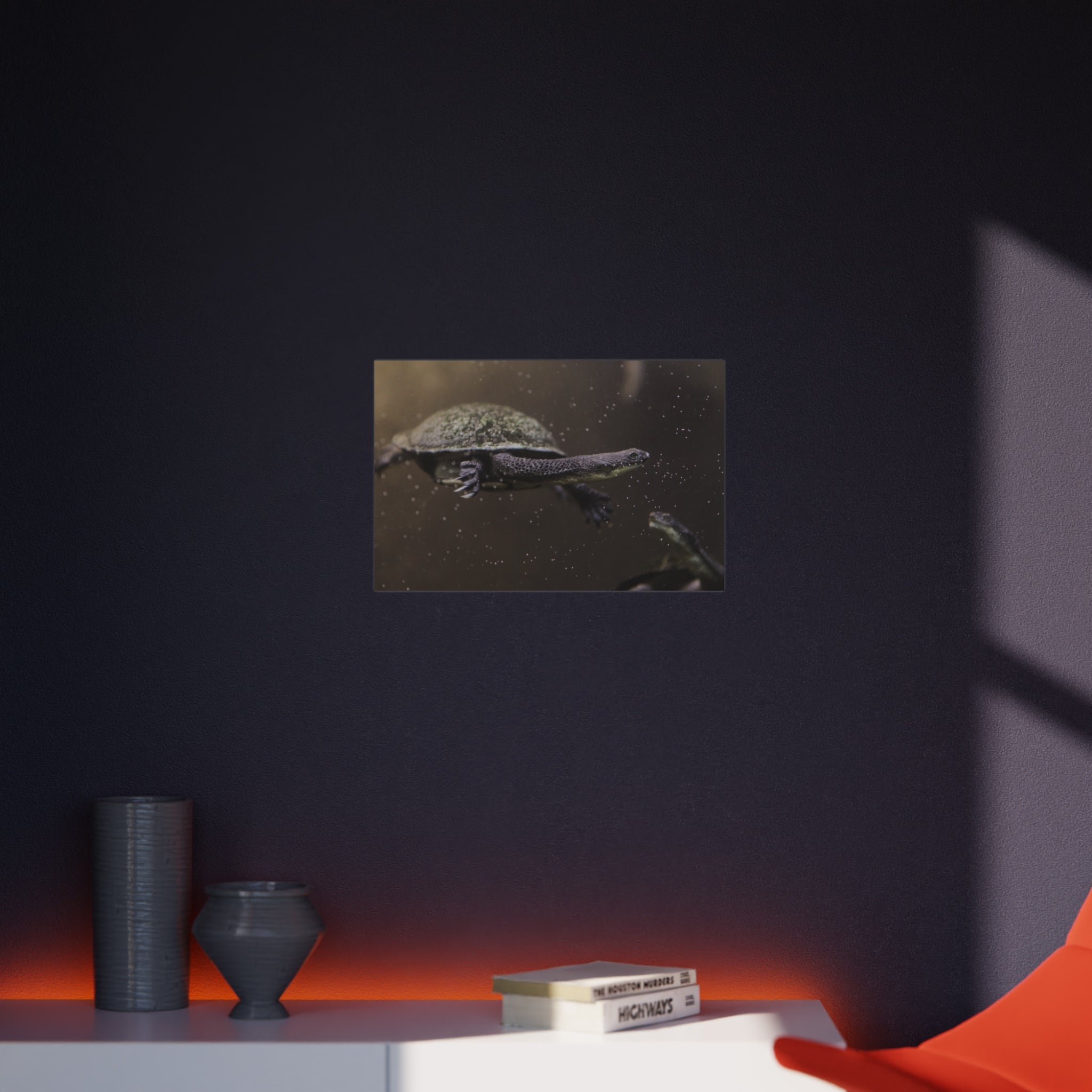 Turtle Foam Board Print – Underwater Slow Swimmer Wall Art