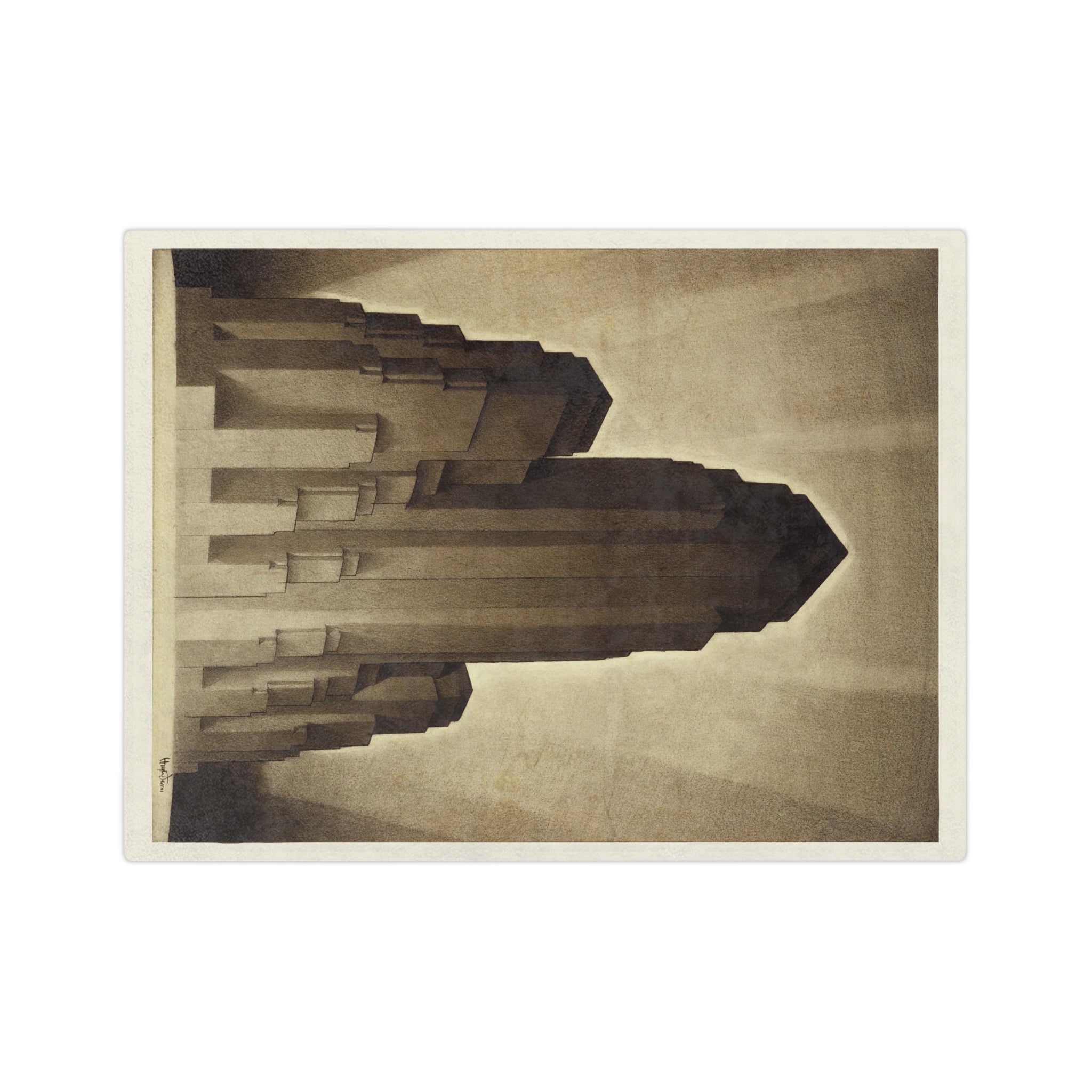 Art Deco Skyscraper Velvet Blanket
